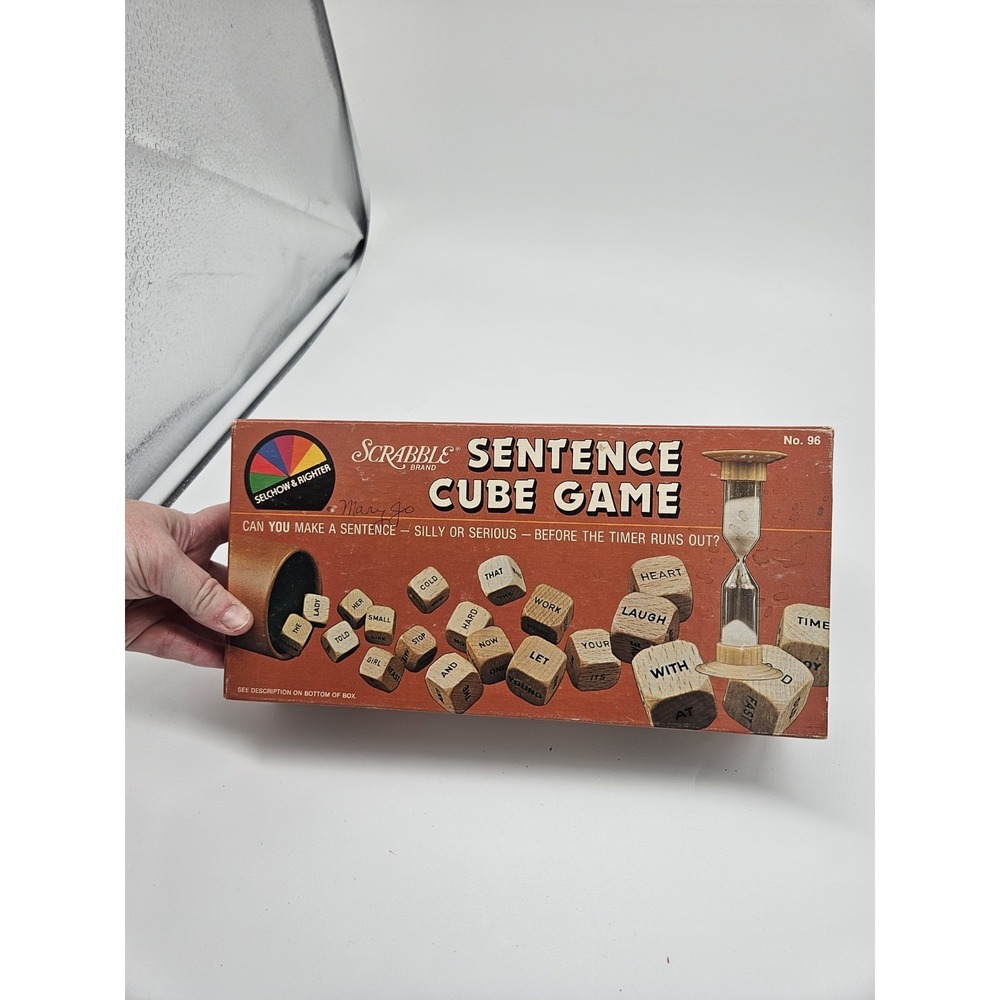 Vintage SCRABBLE SENTENCE CUBE GAME,  1983